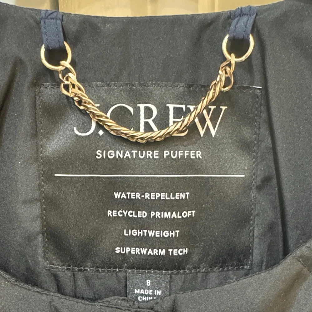 J. Crew Black Quilted Utility Jacket with Gold Buttons - Picture 5 of 5